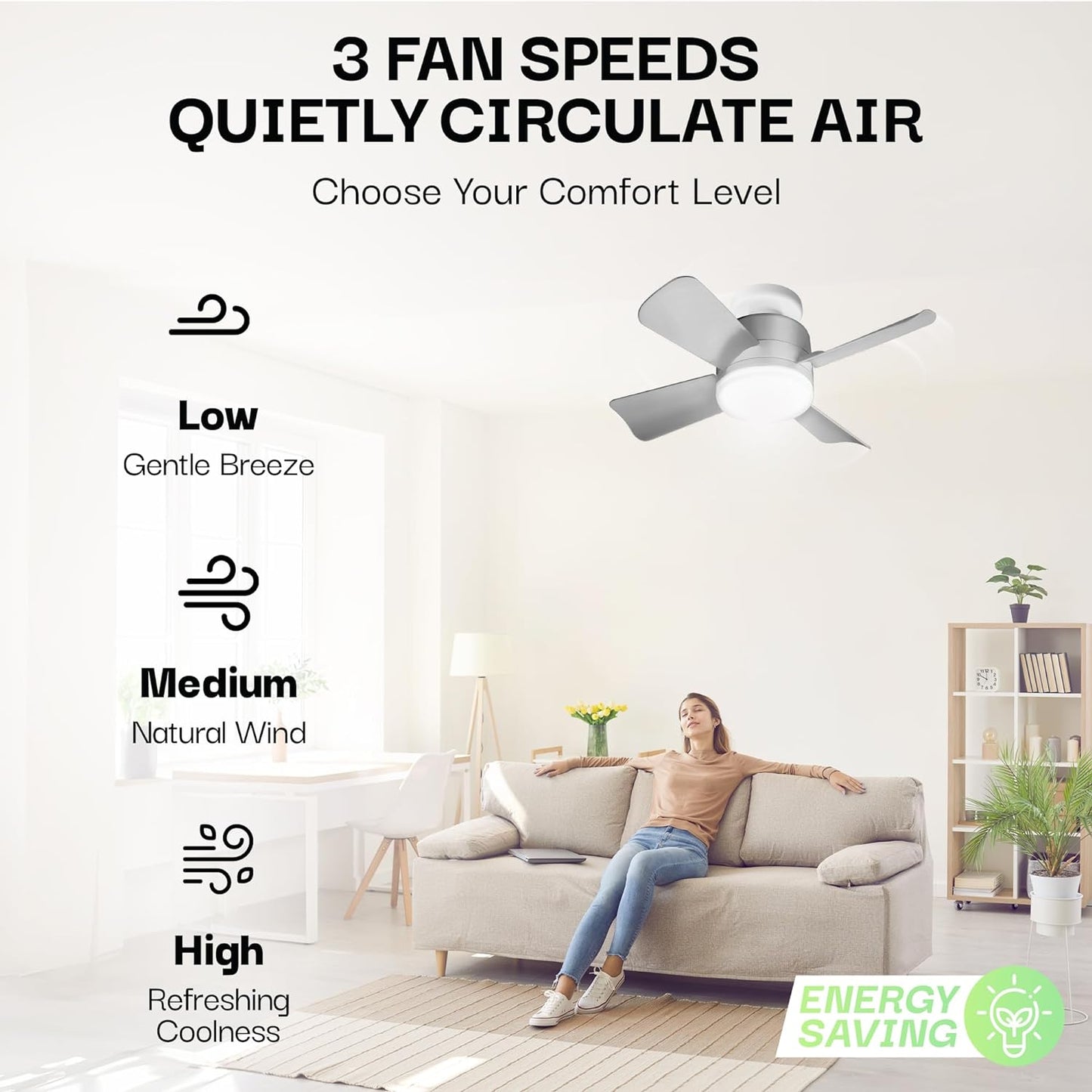 BreezeLux™ Smart LED Socket Fan